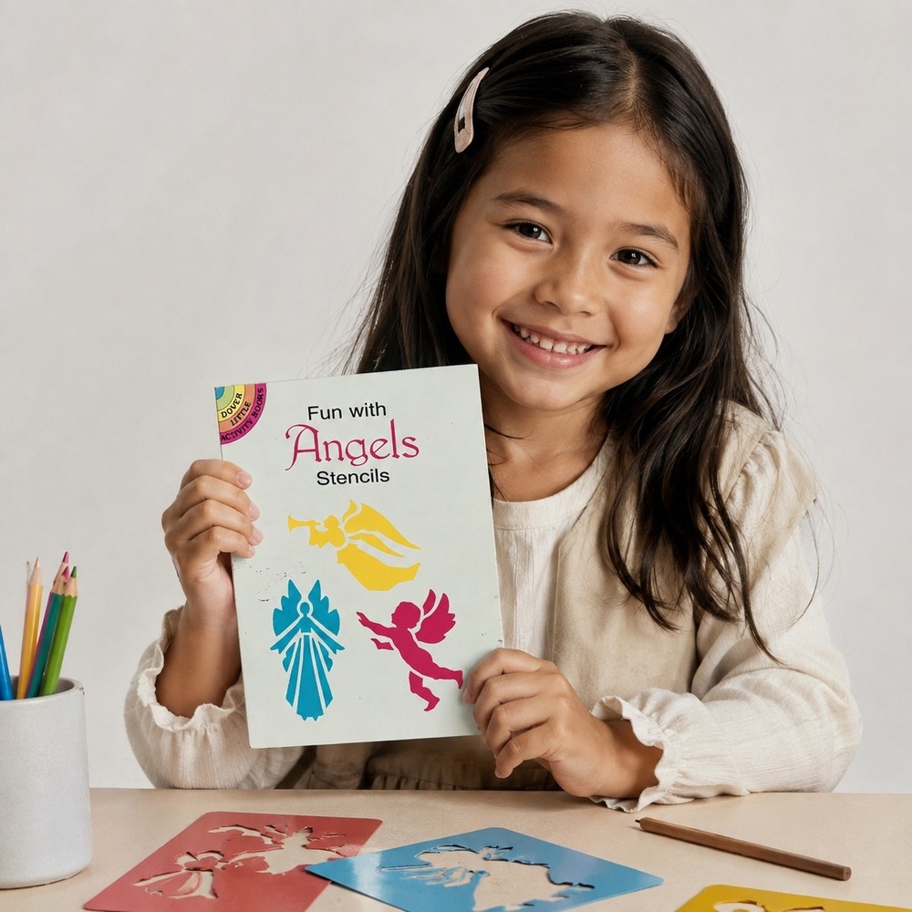 Dover Fun with Angels and Southwest Indian Stencils 2 Book Set Paul E Kennedy